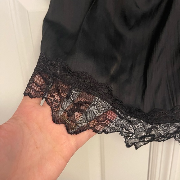 Anthropologie 2023 Lace Silk Black Tank - Picture 2 of 5